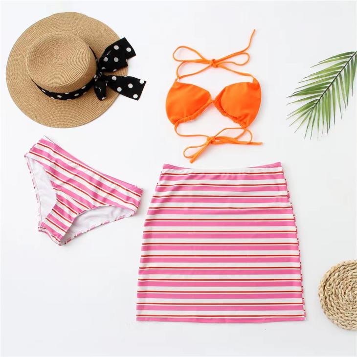 Pink Stripe Beach Maxi Skirt  |  Womens Swimwear & Beachwear Clothing Swimwear & Beachwear