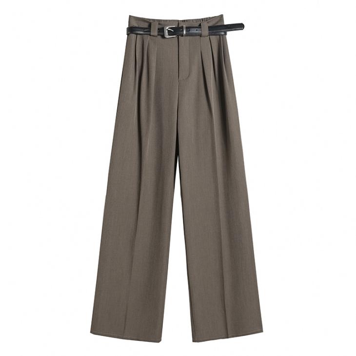 Plus Beige Belted Wide Leg Trousers  |  Womens Trousers Clothing Trousers