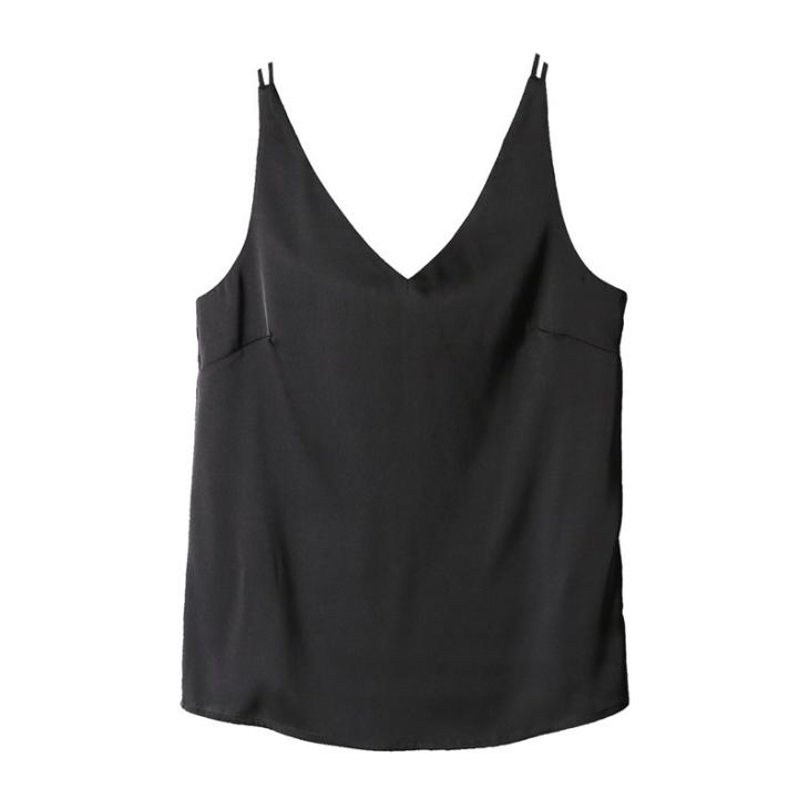 Plus Black Satin Tank Top  |  Womens Tops & T-Shirts Clothing Tops & T-Shirts