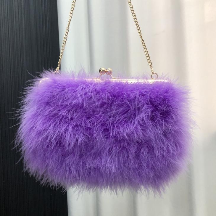 Purple Feather Cross Body Bag  |  Womens Bags, Purses & Luggage Accessories Bags, Purses & Luggage