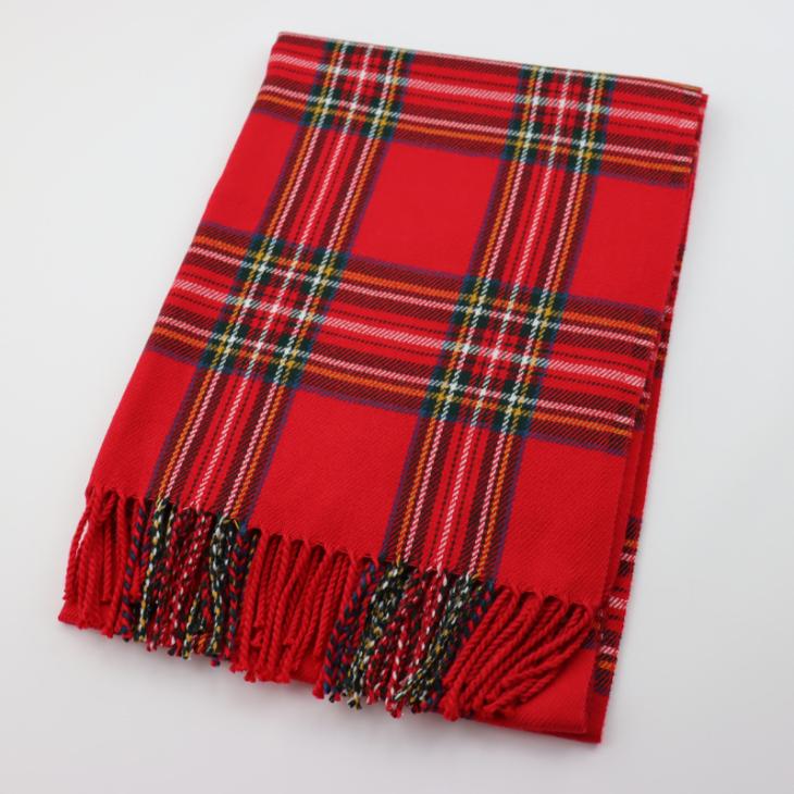 Red Check Scarf  |  Womens Scarves Accessories Scarves