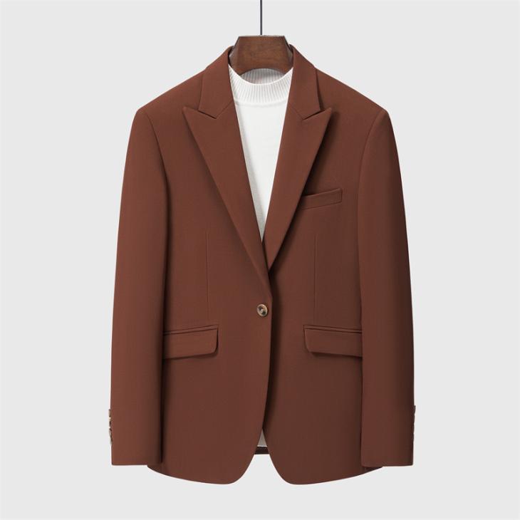 Rust Skinny Fit Single Breasted Suit Jacket  |  Mens Suits Clothing Mens