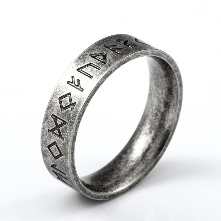 Silver Colour Stainless Steel Roman Ring  |  Mens Jewellery & Watches Accessories Jewellery & Watches