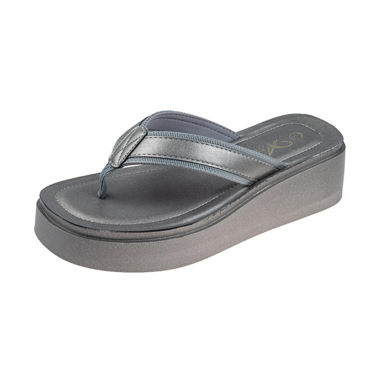 Silver Leather Flatform Sandals  |  Womens Sandals Sandals Sandals