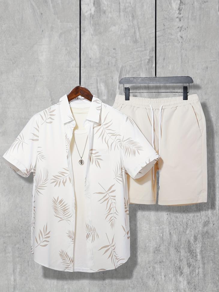 Stone Regular Fit Burn Out Palm Tree Shirt  |  Mens Shirts Clothing Mens