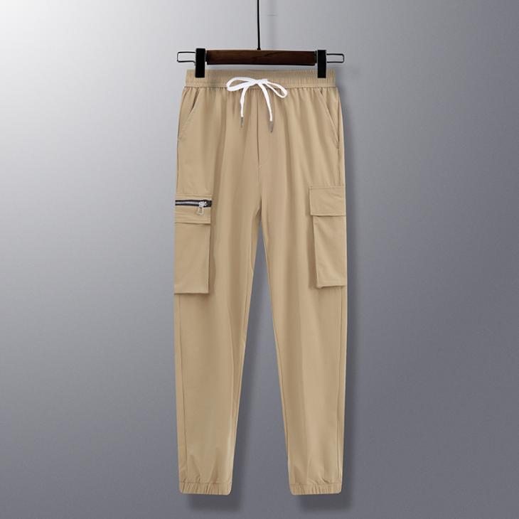 Stone Regular Fit Cuffed Cargo Trousers  |  Mens Cargos Cargos Cargos