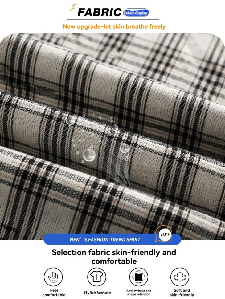 Stone Regular Fit Japanese Check Shirt  |  Mens Tops Clothing Mens