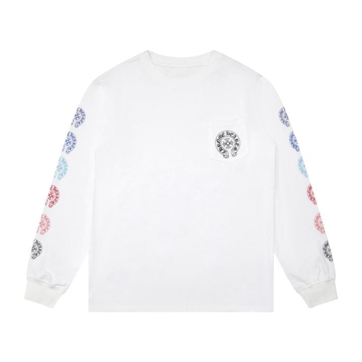 White Floral Graphic Long Sleeve T-Shirt  |  Womens Tops & T-Shirts Clothing Tops & T-Shirts