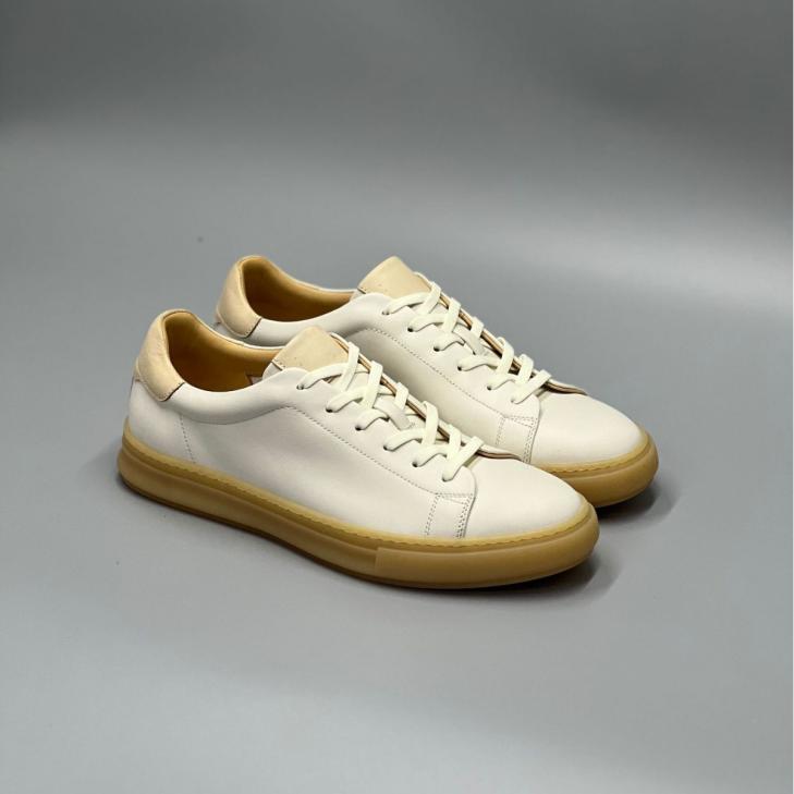 White Leather Lace Up Trainers  |  Mens Trainers Mens Mens