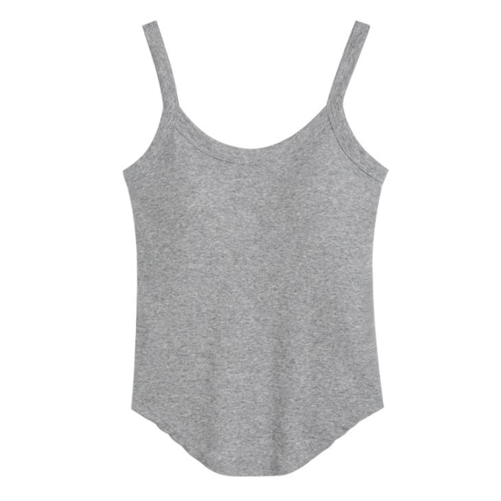 White Lettuce Hem Vest Top  |  Womens Tops & T-Shirts Clothing T-Shirts & Vests