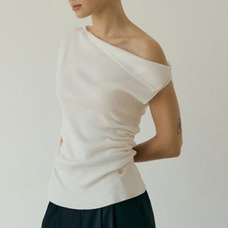 White Off Shoulder Drape Top  |  Womens Blouses & Shirts Blouses & Shirts Blouses & Shirts