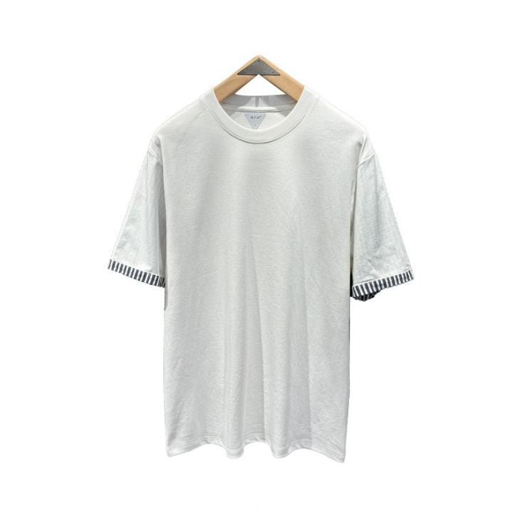 White Slim Fit Taped Sleeve T-Shirt  |  Mens Tops Clothing Mens