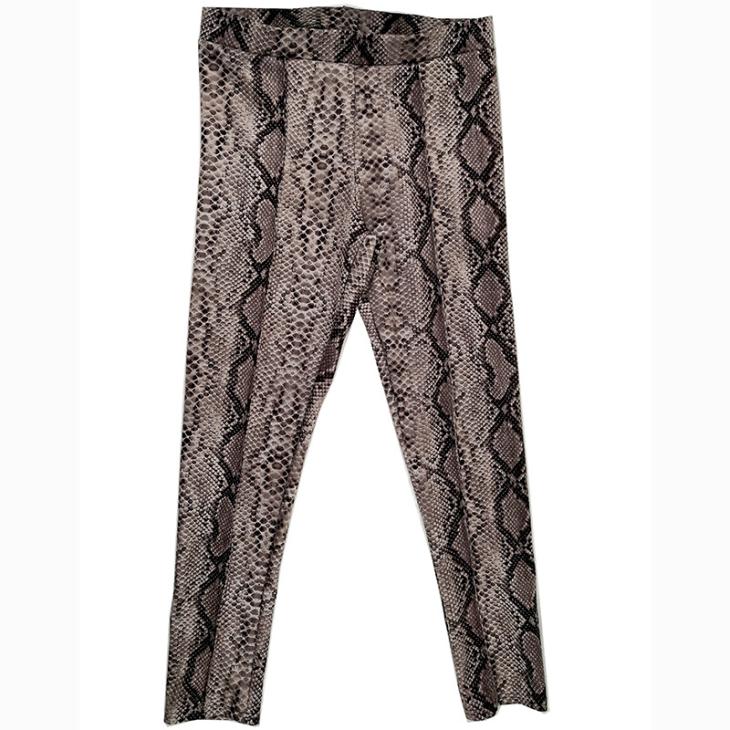 White Snake Print Wide Leg Trousers  |  Womens Trousers Clothing Co-Ord Sets