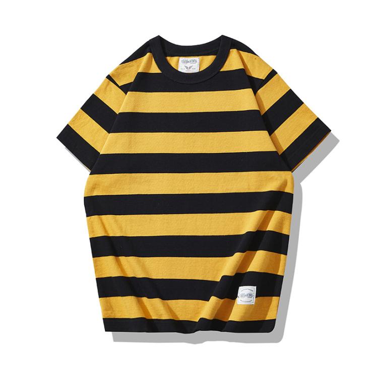 Yellow Stripe Short Sleeve Sweatshirt  |  Womens Tops & T-Shirts Clothing T-Shirts & Vests