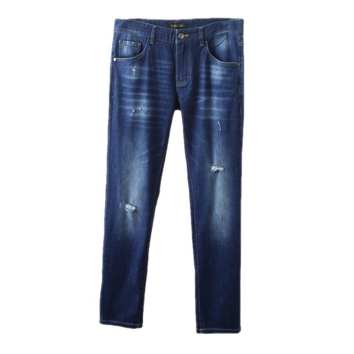 Blue Super Skinny Spray On Ripped Jeans  |  Mens Jeans Clothing Jeans