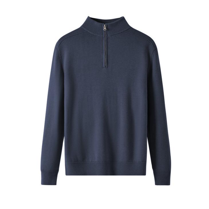 Navy Slim Fit Half Zip Jumper  |  Mens Tops Clothing Jumpers & Cardigans