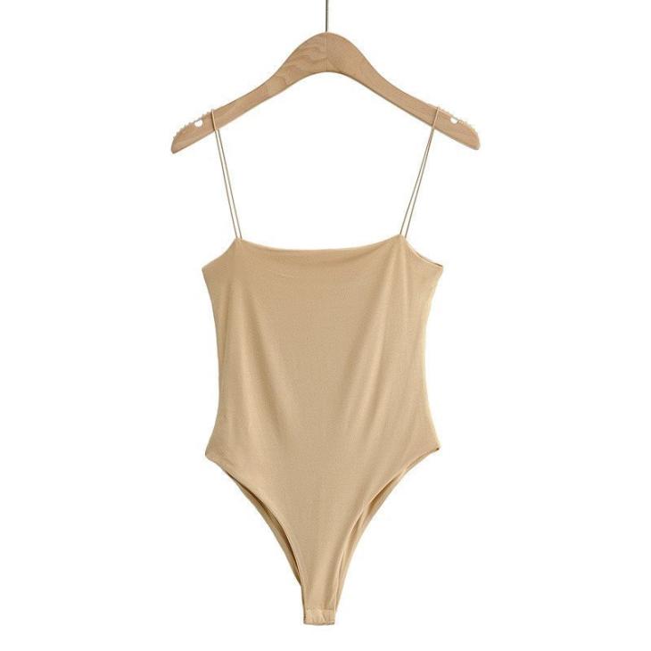 Beige Square Neck Bodysuit  |  Womens Tops & T-Shirts Clothing Tops & T-Shirts