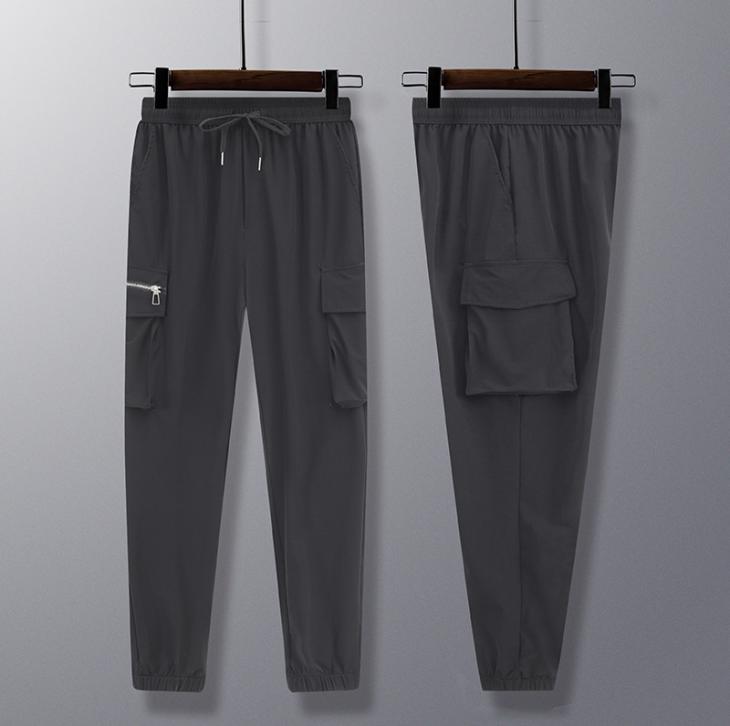 Black Skinny Fit Stretch Cargo Trousers  |  Mens Trousers Cargos Cargos