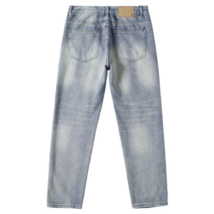 Blue Tapered Fit Faded Jeans  |  Mens Essentials Clothing Essentials