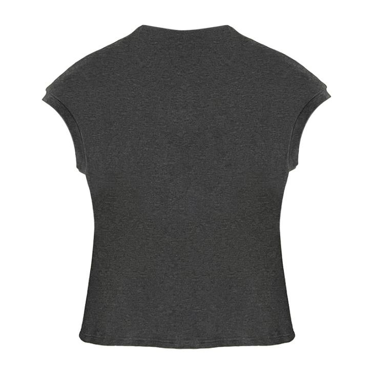 Black Coated High Neck Top  |  Womens Tops & T-Shirts Clothing Tops & T-Shirts